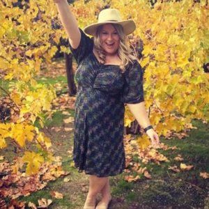 CABI Elaine Smocked Peasant Style Dress - Size XL